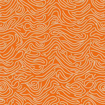 Detailed orange seamless geometric pattern with intricate art deco scale motifs for premium wrapping paper vintage style textiles and luxury backgrounds.