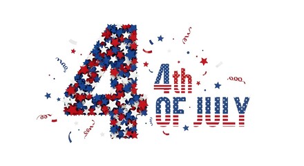 Obraz premium A pixelated american flag design with the words '4th of july'