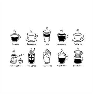 coffee iconcoffee, cup, icon, tea, vector, set, food, cafe, drink, mug, kitchen, illustration, icons, pot, hot, symbol, design, restaurant, espresso, breakfast, teapot, sign, silhouette, sketch, bever