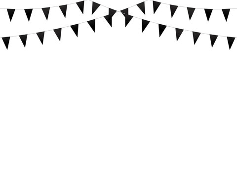 ガーランド三角ひも、曲線、m19黒F5