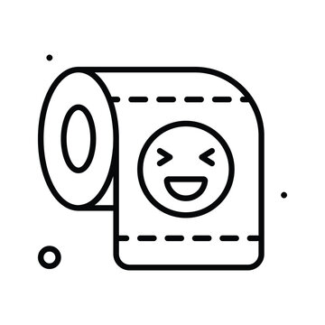 Trendy line icon of tissue roll used for prank joke