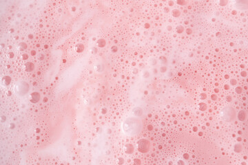 Obraz premium Pink milkshake texture closeup