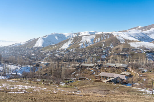Angren Outskirts, Winter View in Western Tian Shan Mountains, Uzbekistan