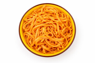 tagliatelles aux lentilles corail, vue du dessus