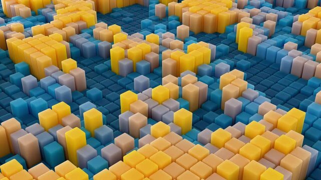 abstract geometric pattern background, 4k seamless loop, 3d render