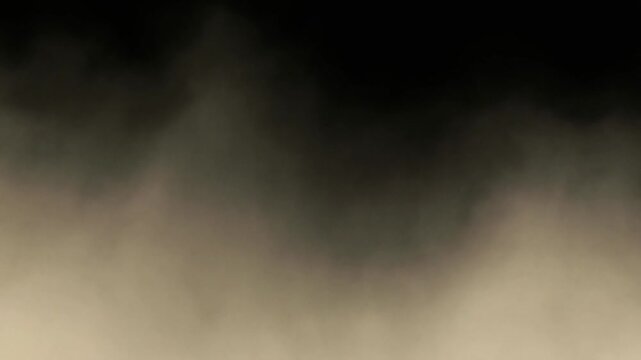 Dark fog rolls in over a mysterious landscape slowly enveloping everything