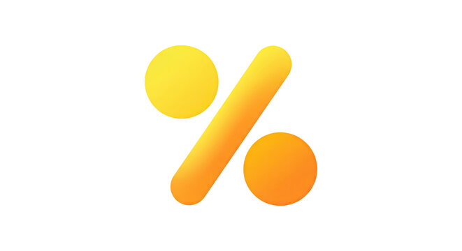 Gradient Percent Symbol Icon For Discount Pricing Promotion And Ecommerce Design Element