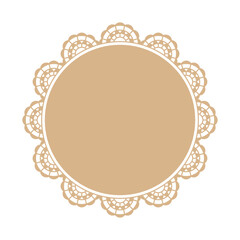 Vector graphic design, lace linear border and frame with copy space for text, logo, monogram, minimal trendy stationery and brand packaging template