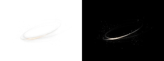 Golden dust explosion PNG overlay displayed on transparent and black backgrounds, bright sparkle burst with glowing particles © MIKHAYLO