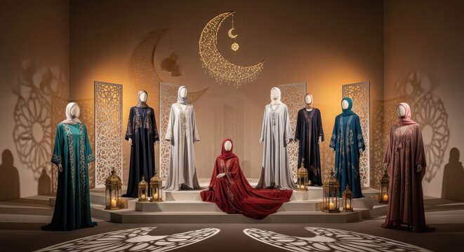 Elegant Islamic Fashion Display - A Cultural Showcase.