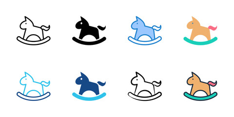 Toys icons set multiple style collection. Editable stroke 
