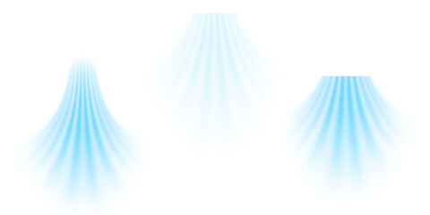 Air, wind effect isolated transparent background. Airflow overlay: fresh air for cleaning, cooling...