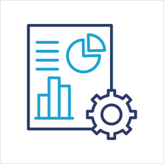 Fototapeta premium Reporting icon illustration style collection 