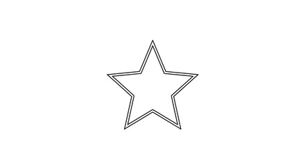 Obraz premium A simple line drawing of a star.