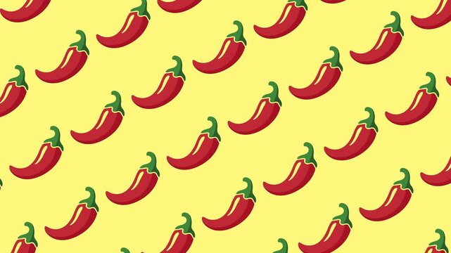 Spicy Red Chili Pepper Pattern for Culinary and Cooking Designs