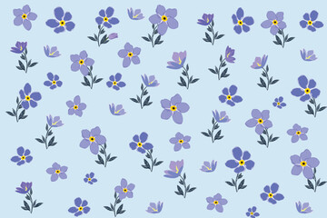 Obraz premium Floral patterns in bright colors are suitable for backgrounds, textiles, wallpaper, blanket patterns, and bedsheet patterns.