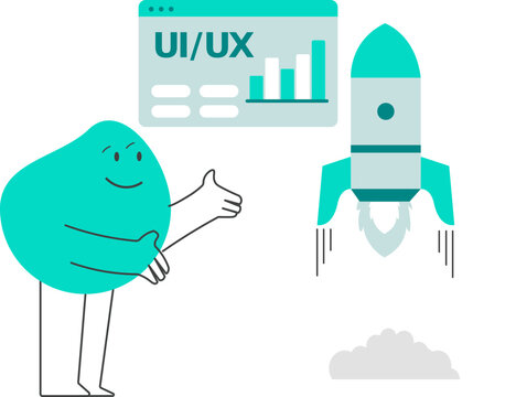 Funny Website launch Illustration