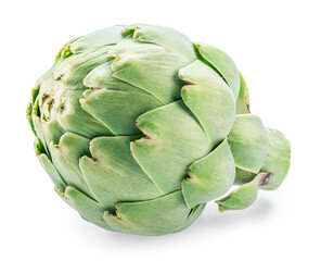 Obraz premium French artichoke isolated on white background. File contains clipping path.