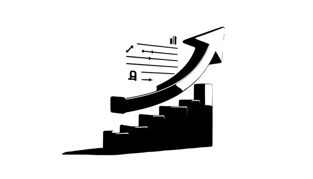 business graph with arrow