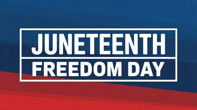 Celebrating juneteenth freedom day with a vibrant and patriotic graphic design.