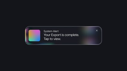 Modern Glass Morphism UI Notification Pop Up