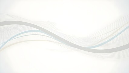 Fototapeta premium Abstract flowing light gray and blue waves on a bright white background