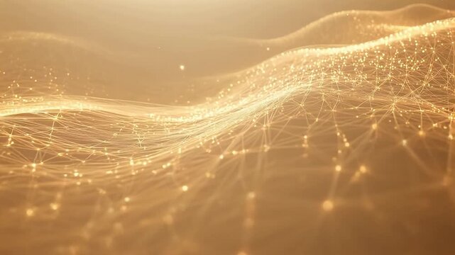 Golden abstract wave pattern