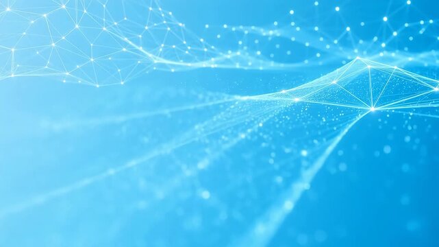 Abstract network pattern on blue background