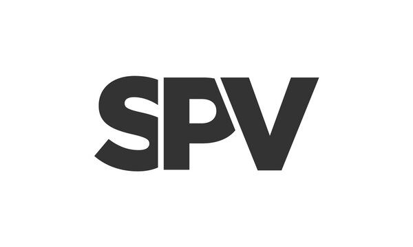 SPV logo design template with strong and modern bold text. Initial based vector logotype featuring simple and minimal typography. Trendy company identity.