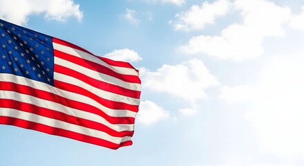 Obraz premium American flag waving in the sky