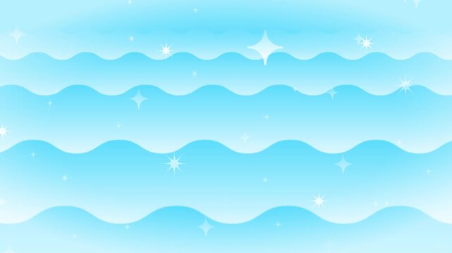 キラキラした背景に雲をイメージした波模様が流れる抽象背景モーションアニメーション