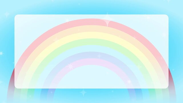 キラキラした背景に虹がかかる抽象背景モーションアニメーション