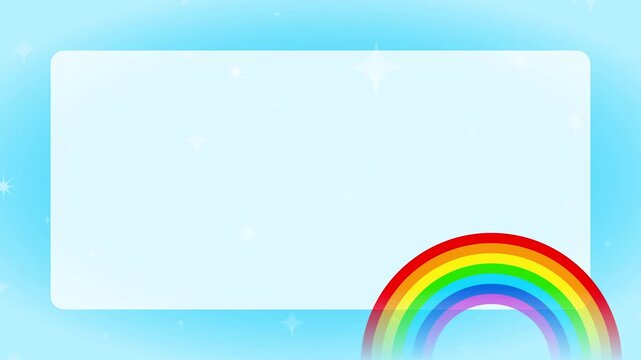 キラキラした背景に虹がかかる抽象背景モーションアニメーション