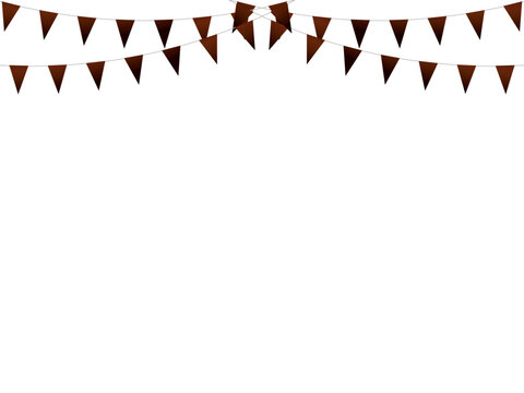 ガーランド三角ひも、曲線、m18茶F6