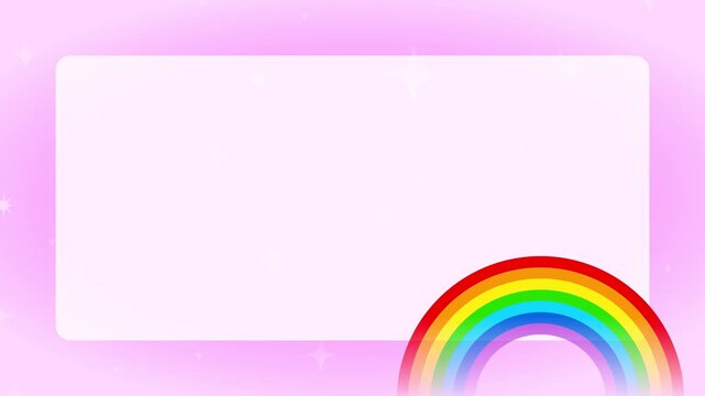 キラキラした背景に虹がかかる抽象背景モーションアニメーション