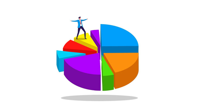 Confident B2B Executive Mastering Market Share Data and Complex Analytics for Strategic Growth