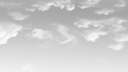 Obraz premium Artistic Black and White Cloud Background. Textured Monochrome Sky with Cloud Detail. High Contrast Black and White Clouds