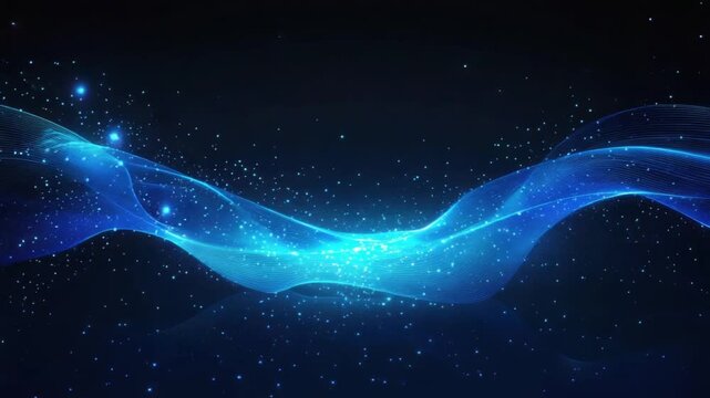 Abstract Energy Flow Digital Wave Motion Design 4K HD Video End