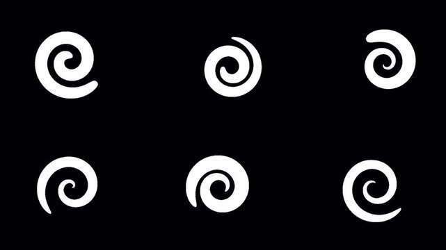 Spiral line brust and animation in with alpha channel, brust line Comic speed circle lines, geometric bubble pops