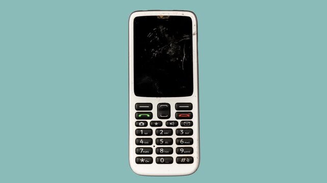 retro and old mobile telephones, in a sequence