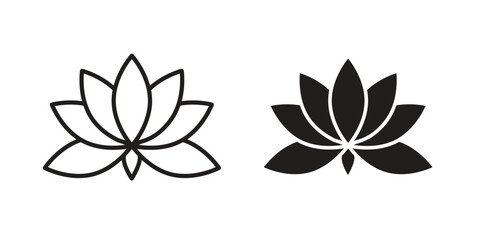 Obraz premium Lotus flower icon. modern vector symbols set