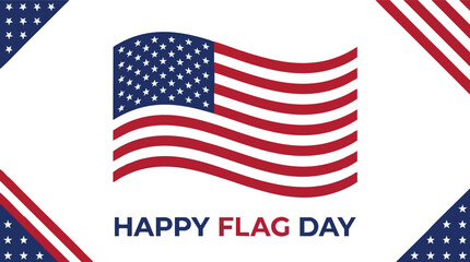 Fototapeta premium Flag Day celebration with American flag and festive stars