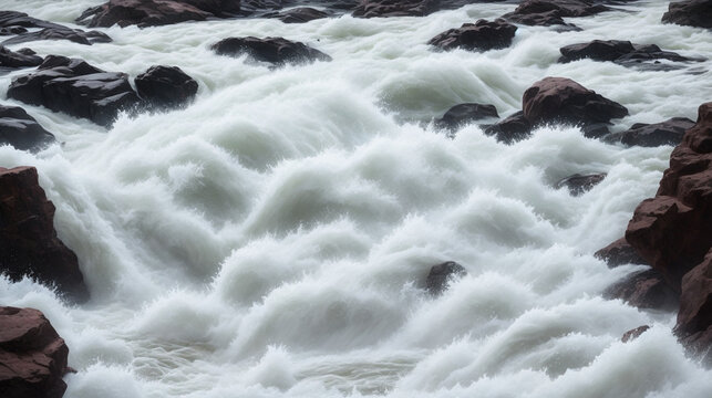 A mighty river plunging over a rocky precipice