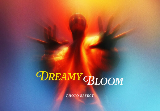 Dreamy Bloom Photo Effect Mockup
