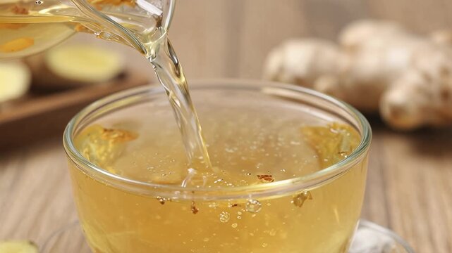 Homemade Ginger Tea with Fresh Ingredients for Health Benefits