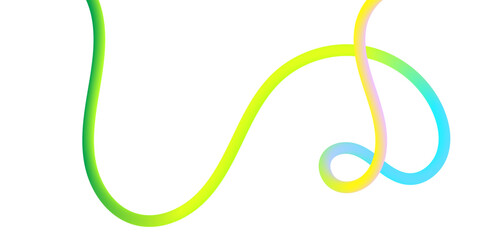 Obraz premium Vibrant Color Line Wave Ribbon Design, Flowing Gradient Curves Abstract Background for Creative Projects.