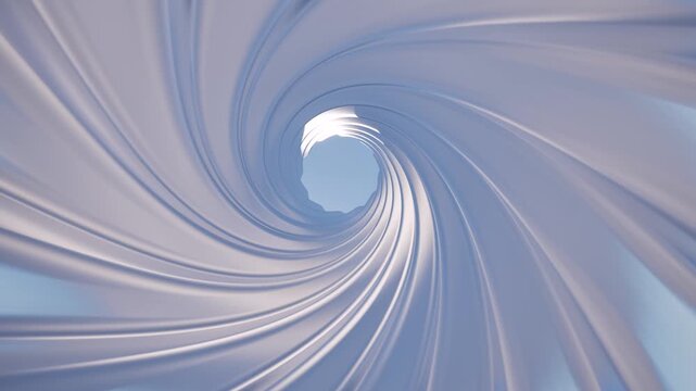 Metal twist tunnel spiral tech corridor 4k