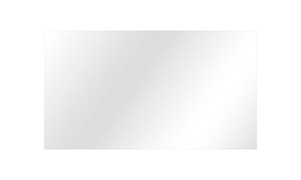 Realistic Transparent Acrylic Glass Panel &ndash; Shiny Plastic Rectangle Sheet overlay reflection with soft diagonal glare Isolated on PNG Background