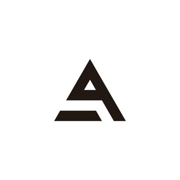 Letter gq qg g q triangle geometric symbol simple logo vector