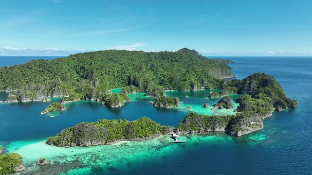 Papua; sea; sun; air; water; color; green; blue; west; forest; holiday; travel; boat; yacht; live; cloud; southwest; Pacific; New Guinea; island; Indonesia; Australia; Solomon Islands
